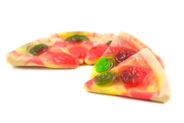 Gummy pizza segmenten — Stockfoto