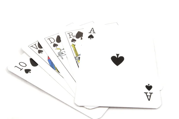 Cartões de Poker - Royal Flush — Fotografia de Stock