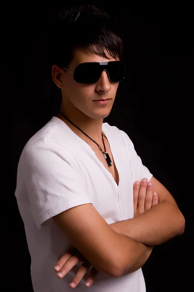 Young boy with sunglasses — Stock Photo, Image