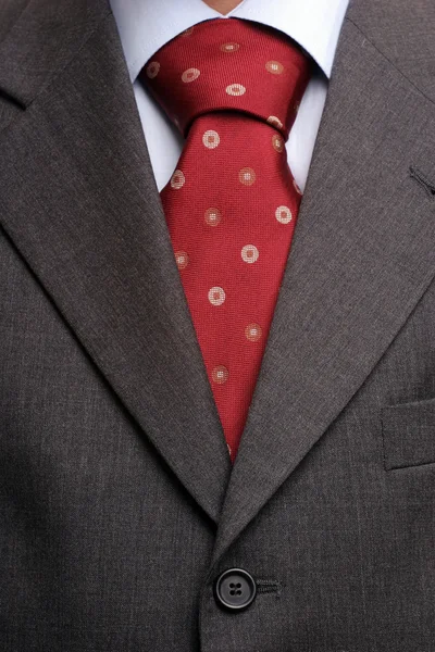 Λεπτομέρεια από ένα κοστούμι και γραβάτα — Φωτογραφία Αρχείου