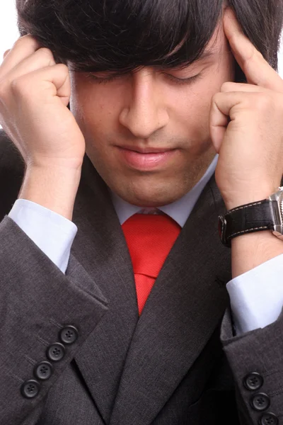 Retrato de Jovem cansado homem de negócios — Fotografia de Stock