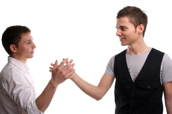 握手をする二人の友人 — ストック写真