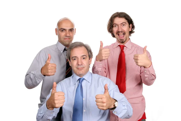 Business team showing thumbs up — Stock Photo, Image