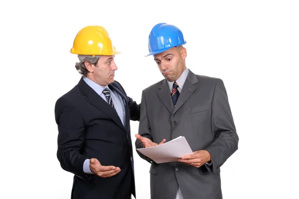 Két mérnökök és építészek — Stock Fotó
