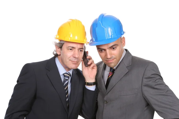 Két mérnökök és építészek — Stock Fotó