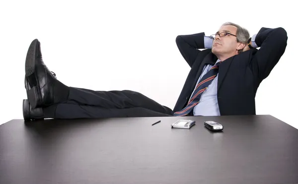 Succesvolle zakenman ontspannen — Stockfoto