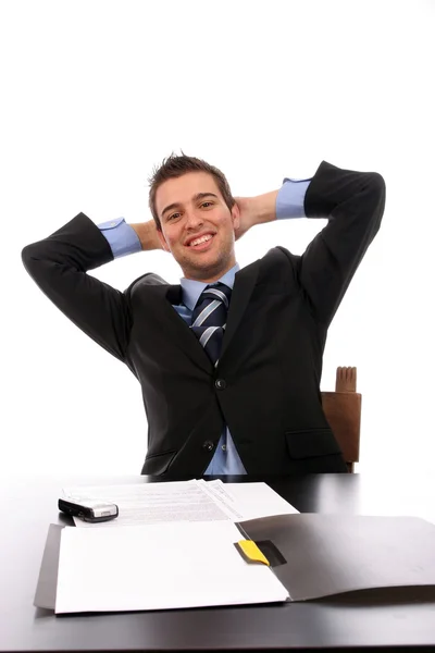 Succesvolle zakenman ontspannen — Stockfoto