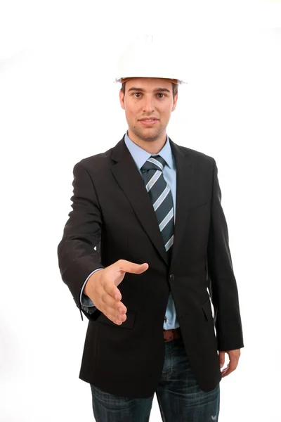 Young Businessman, offering handshake — Stock Photo, Image