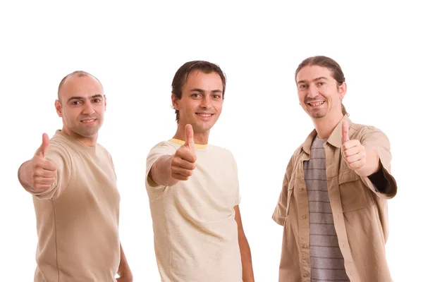엄지손가락을 보여주는 친구의 그룹 — 스톡 사진