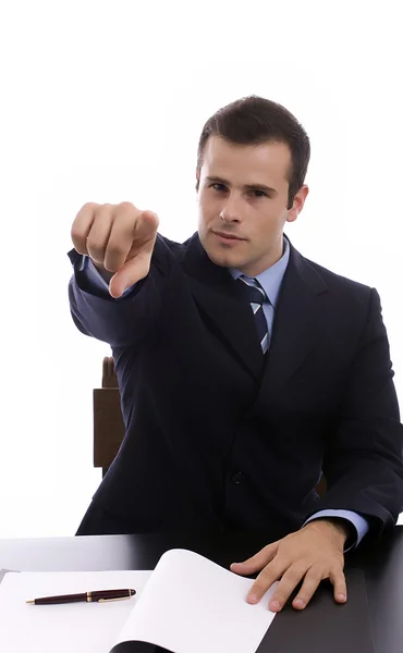 Young Businessman, showing positivity — Stock Photo, Image