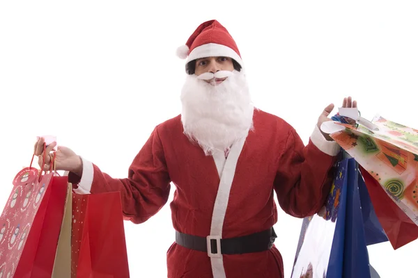 Giovane in costume da Babbo Natale — Foto Stock