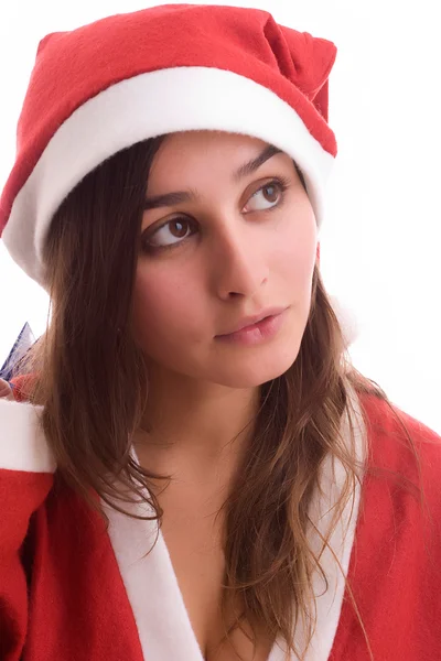 산타 소녀 — 스톡 사진