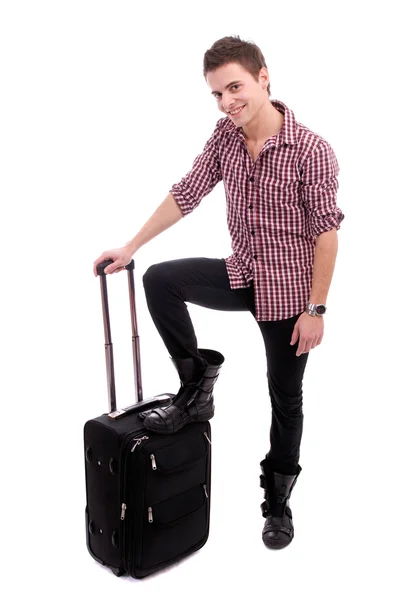 Young man waiting at airport — Stock Photo, Image