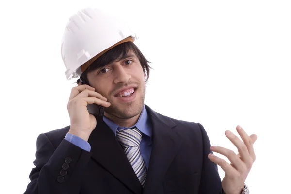 Business man talking on cellphone — Stock Photo, Image