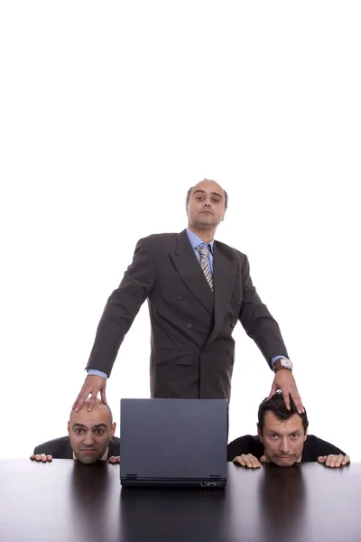 Concept of an evil boss and his team — Stock Photo, Image