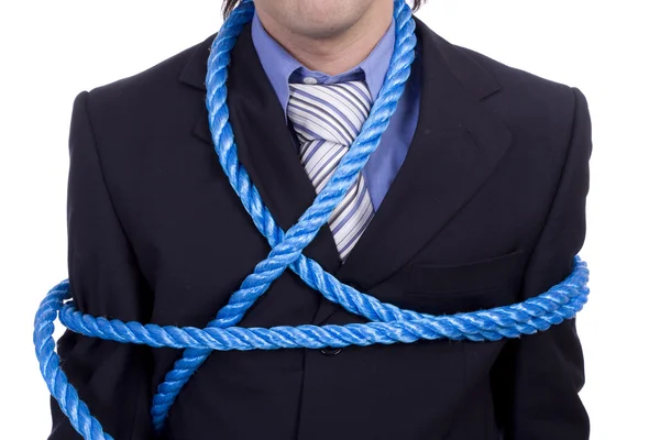 Detail of a tied business man — Stock Photo, Image
