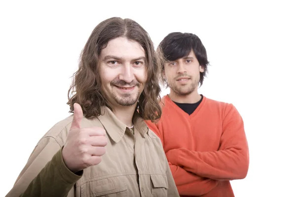 Zwei lässige Männer posieren — Stockfoto