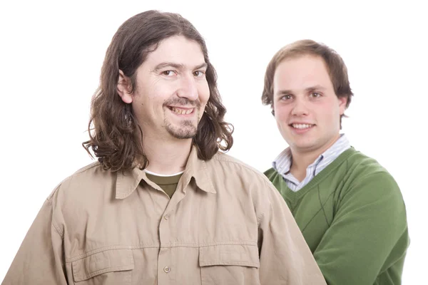 Twee casual mannen poseren — Stockfoto