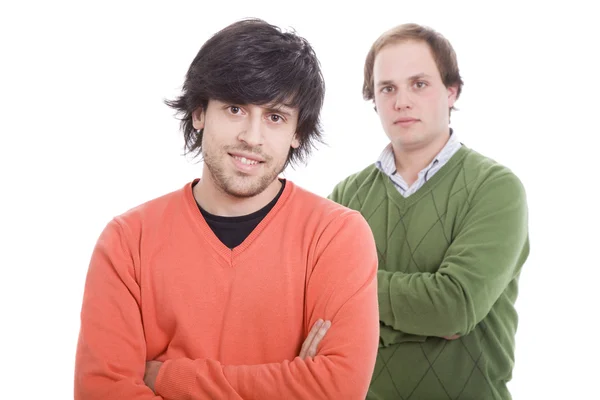 Twee casual mannen poseren — Stockfoto