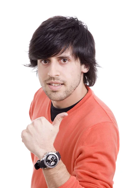 Casual man showing thumb up — Stock Photo, Image