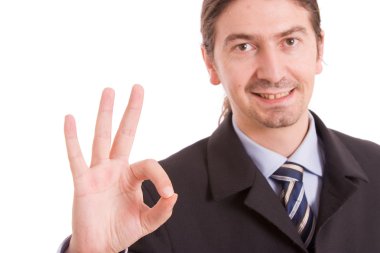 Tamam sinyal iş adamı