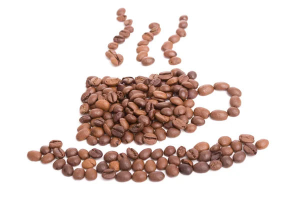 Cup made of coffee beans — Stock Photo, Image