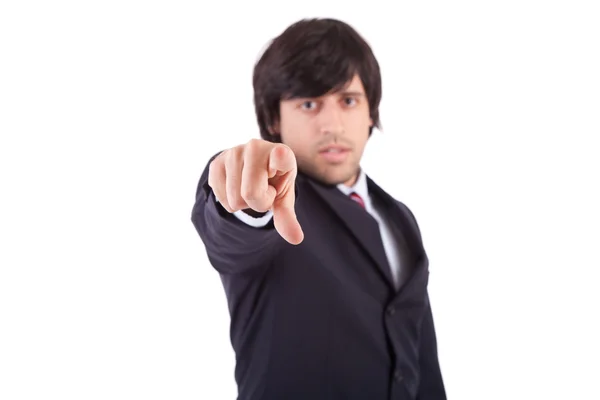Business man, pointing forward — Stock Photo, Image