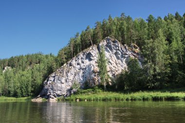 Nature of the Ural River Chusovaya clipart