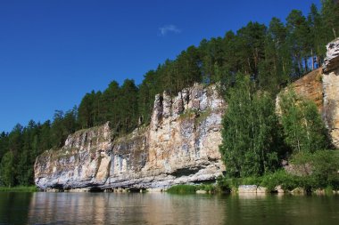 Nature of the Ural River Chusovaya clipart