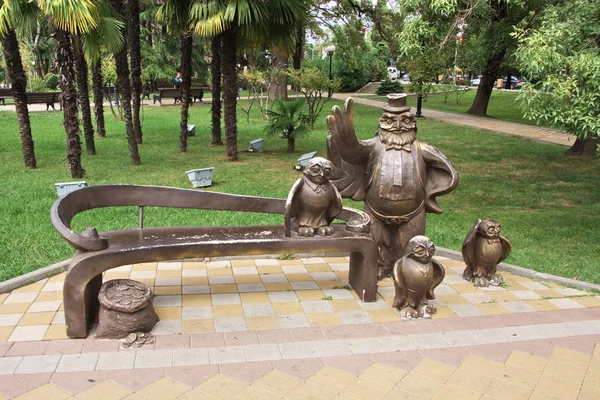 猫头鹰的雕塑 — 图库照片