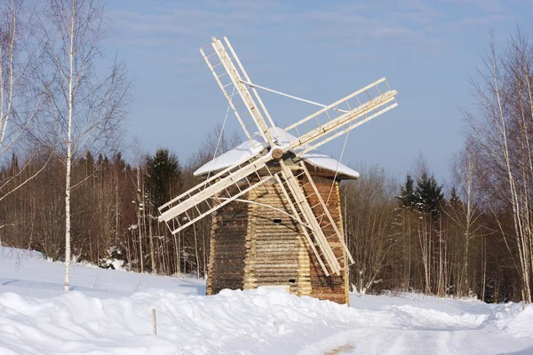 Wood mill in the old village — Stock Photo, Image