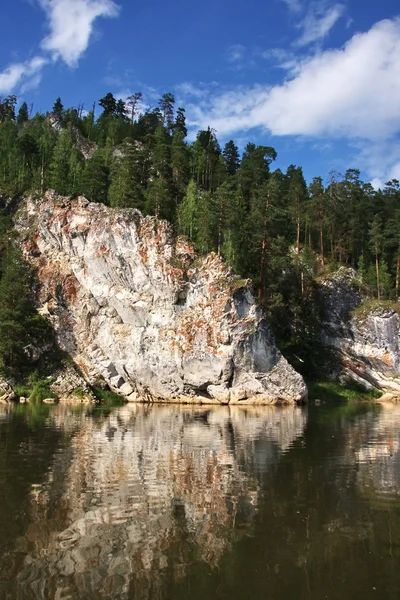 Chusovaya Rock river w perm region — Zdjęcie stockowe