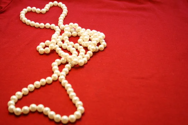 Hearts from pearls — Stock Photo, Image