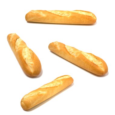 Baguette isolated on white clipart