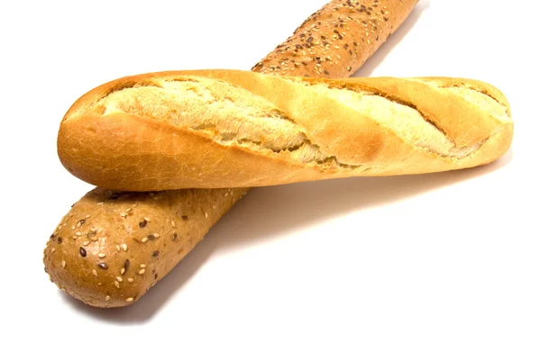 Stokbrood geïsoleerd op wit — Stockfoto