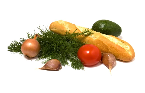 stock image Vegetable and bread