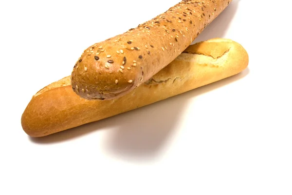 Baguette isolated on white — Stock Photo, Image