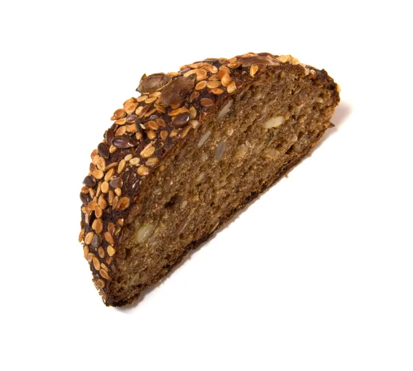 Corteza de pan en rodajas aislada en blanco —  Fotos de Stock