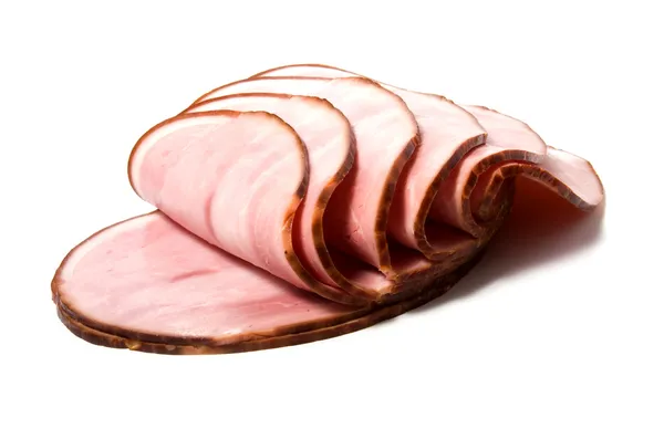 Sliced smoked ham — Stock Photo, Image