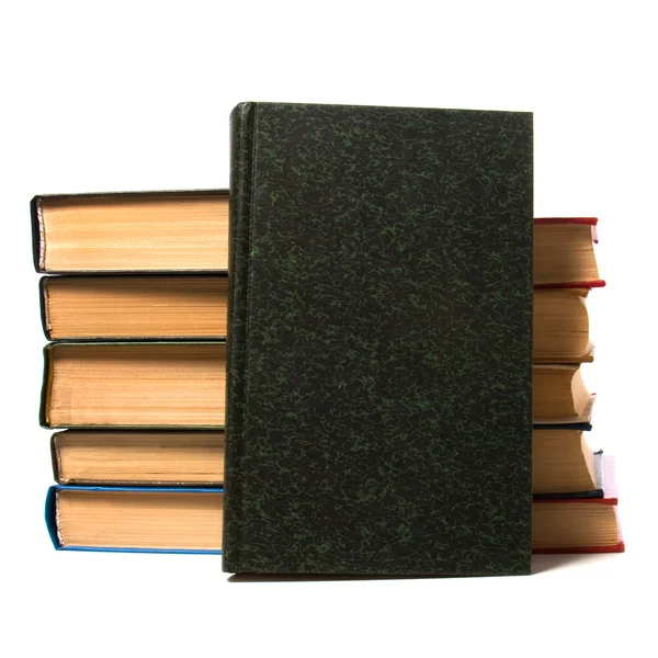 Book stack isolated on the white — Stock Photo, Image