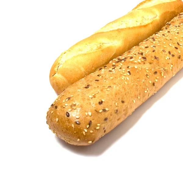 Baguette isolated on the white background — Stock Photo, Image