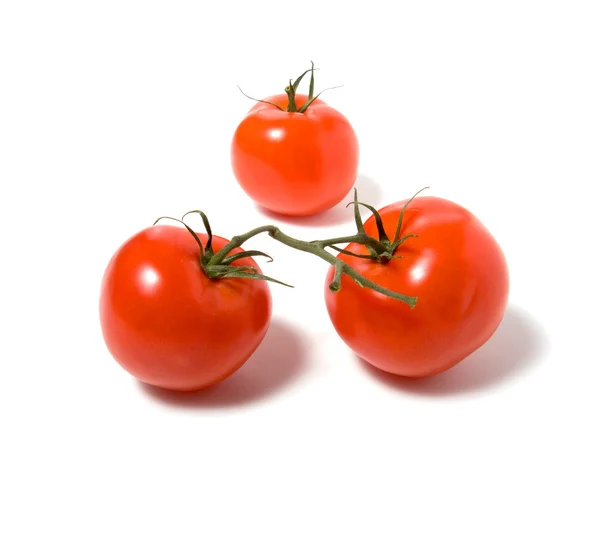 Two tomato isolated on the white background — Stock Photo, Image