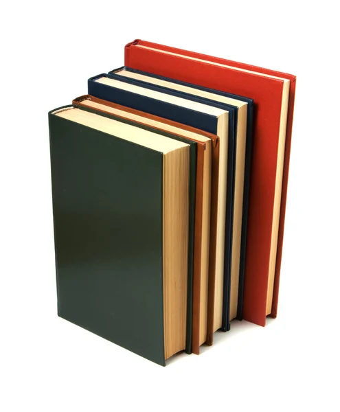Livros pilha isolada em branco — Fotografia de Stock