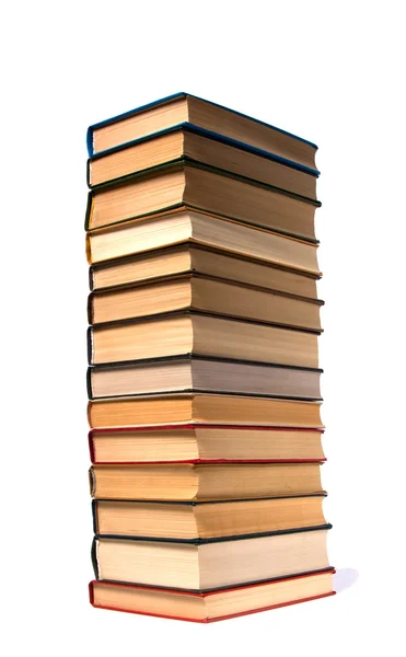 Pilha de livro isolado no branco — Fotografia de Stock