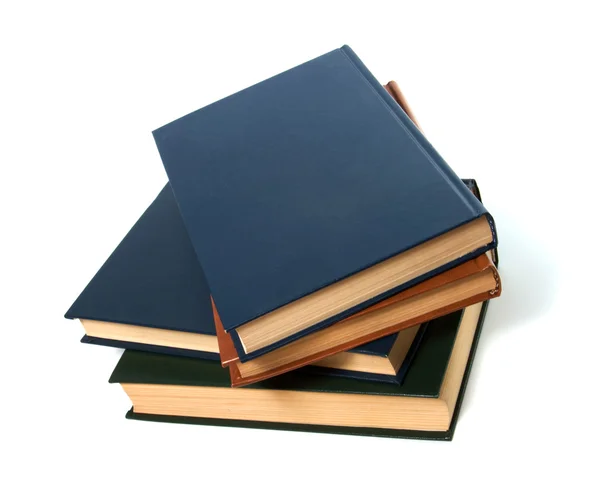 Books stack isolated on white — Stockfoto