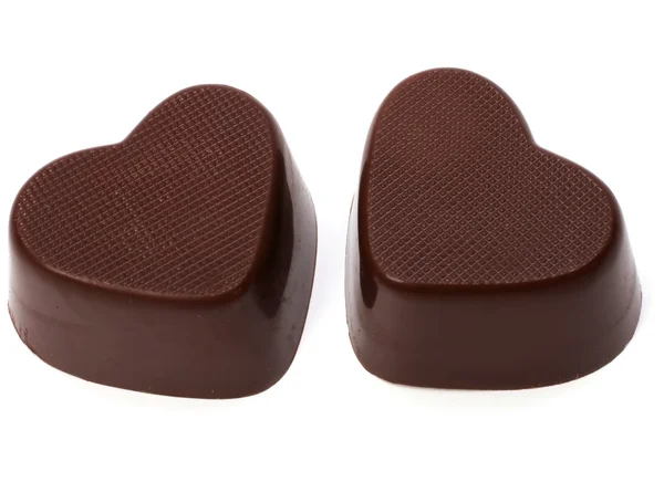 Heart shaped chocolates — Stock Photo, Image