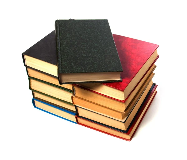 Book stack isolated on the white — Stock Photo, Image