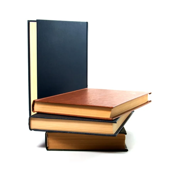 Books stack isolated on white — Stok fotoğraf