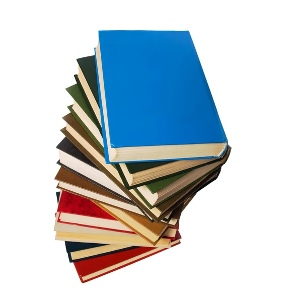 Apilamiento de libros aislado en el blanco —  Fotos de Stock