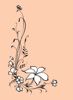 Pink floral background clipart